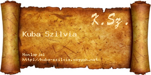 Kuba Szilvia névjegykártya