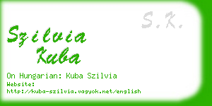 szilvia kuba business card